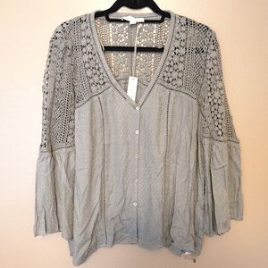Lovestitch brand size Large grey blouse